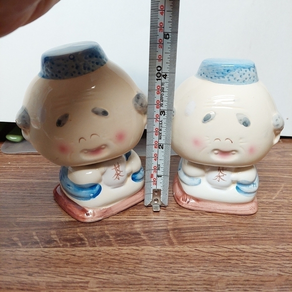 Vintage* 2 Ceramic Coin Slot Bauble Head Dolls - Picture 6 of 6